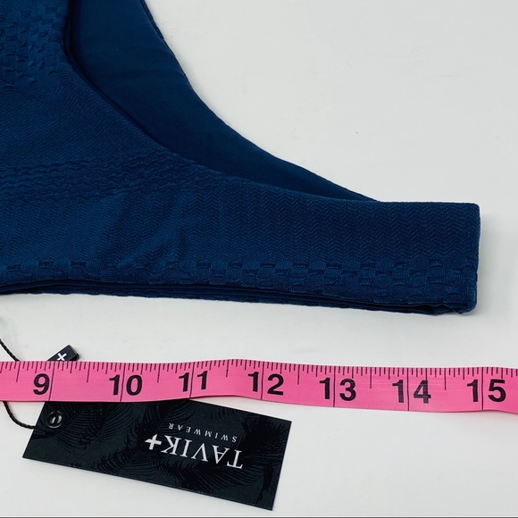 TAVIK Ali Textured Navy Blue Bikini Bottom Large - Picture 15 of 16